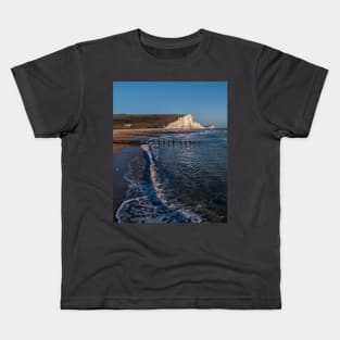 The Seven Sisters from the beach, East Sussex (2) Kids T-Shirt